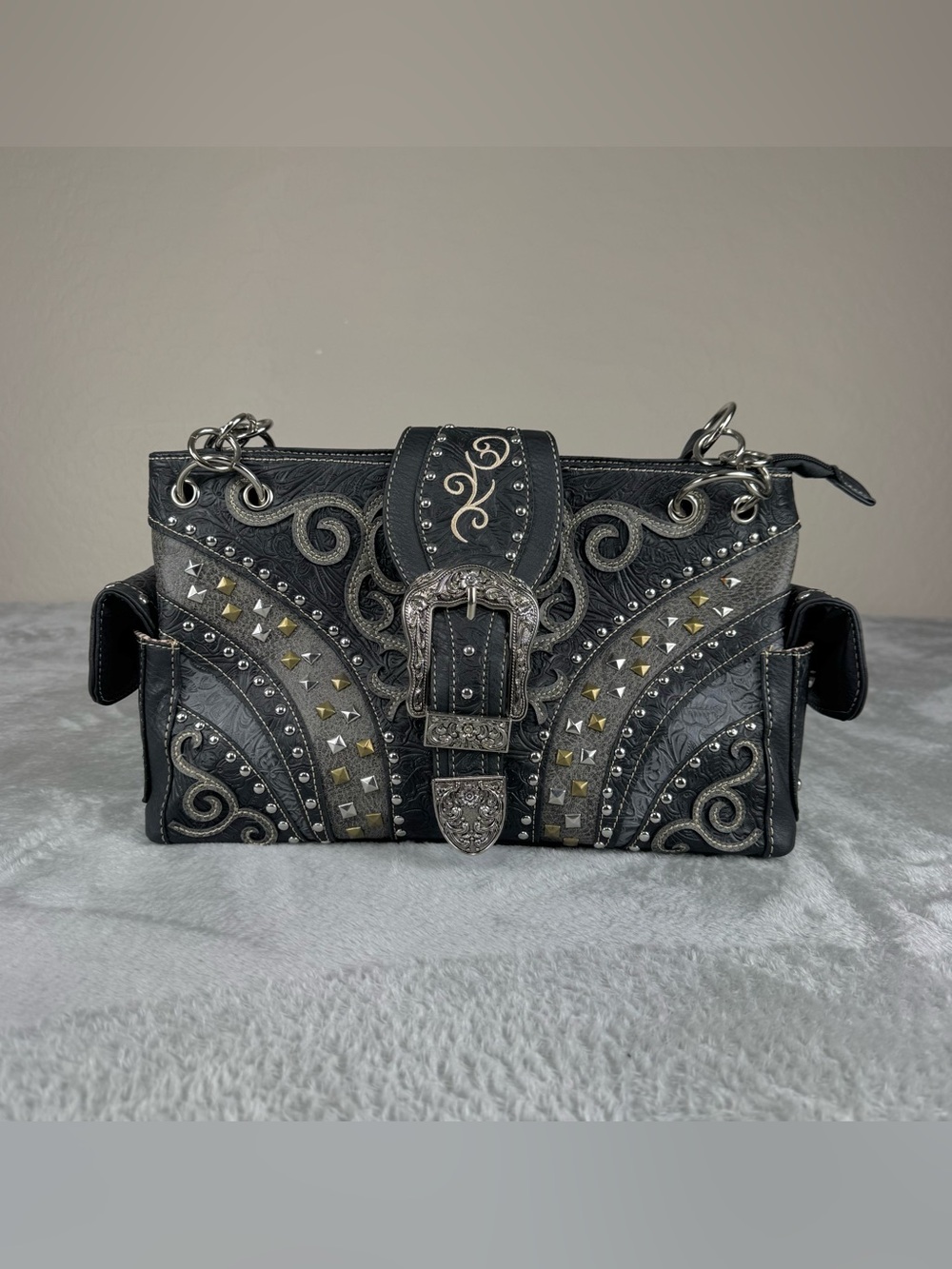 Western Buckle Concealed Carry Purse Country Handbag Women Shoulder Bag